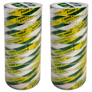 polar bear 北極熊 OPP超透明事物膠帶 18mm x 40y 12個, 2組, 透明