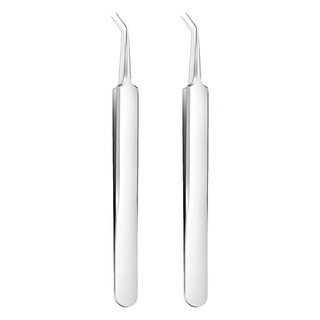 SUNDEN 極 專業精密斜頭粉刺夾 高硬超尖粉刺斜夾 1 X 11.9CM 不鏽鋼, SD1641, 2個