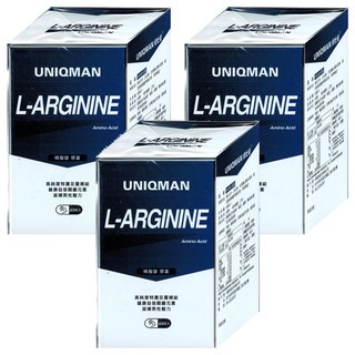 UNIQMAN 優仕曼 精胺酸素食膠囊, 60顆, 3罐