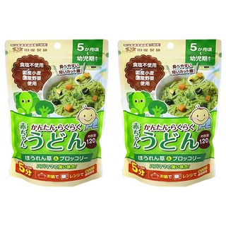 田靡製麵 寶寶烏龍麵 波菜花椰菜, 120g, 2包