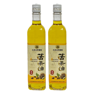 宮北合作農場 冷壓初榨苦茶油 500ml｜台灣在地嚴選、冷壓初榨工藝、健康食用油, 2瓶