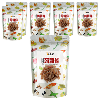 元氣家 高纖黑胡椒蒟蒻條，Q彈有嚼勁，富含膳食纖維，無膽固醇, 200g, 6包