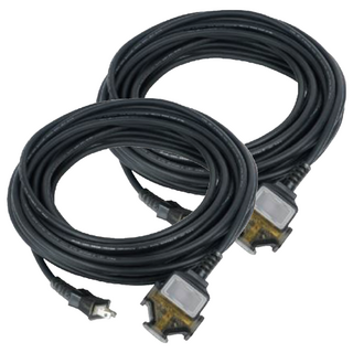 太星電工 一開三插動力軟線 10m 黑色 (過載保護/安全開關/防潑水) 動力延長線, 2條