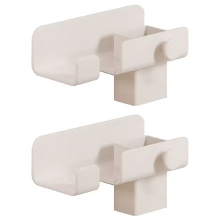 FAmILyLIFE 生活 簡約風免打孔吹風機置物收納架 免釘膠款, 簡約白, 2個