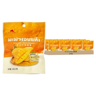 KUN SAKI 崑崎 泰國 風暴 芒果乾, 40g, 24包