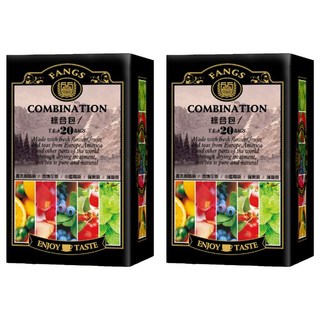 FANGS 方氏 綜合包1, 義大利桔 玫瑰花 小藍莓 蘋果 薄荷茶, 2盒