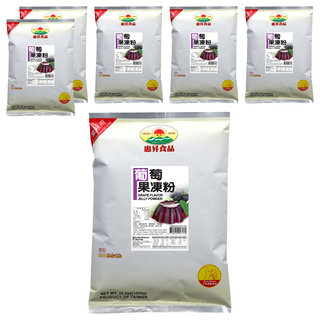 FAIRSEN 惠昇食品 葡萄口味果凍粉, 1kg, 純素可用, 不含防腐劑, 6包