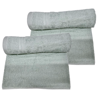 Non-no 儂儂毛巾 加大加厚 76X152公分 台灣製 100%純棉 超吸水 快乾, 綠色, 2條