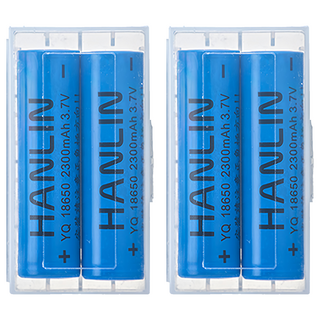 HANLIN充電電池 平頭 18650, 2個, 2盒