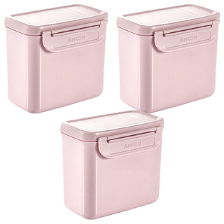 ankou 安扣生活 便攜式奶粉盒 附湯匙刮平片 350ml, 3個, 單件