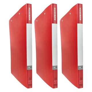 珠友文化 PP彈簧夾 雙上 DL-0610, 3本, 紅色