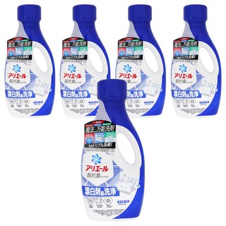 ARIEL 日本原裝進口 柔軟香氛抗菌洗衣精/超濃縮抗菌 深藍淨白, 700g, 5個