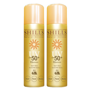 SHILLS 舒兒絲 保濕防曬冰鎮噴霧 修護防禦 咖色, 180ml, 2罐