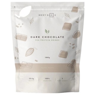BODY GOALS 豌豆蛋白飲 醇黑可可,1.86kg,高蛋白,素食可用,植物萃取,健身運動飲品, 1包