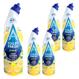 Astonish 免刷洗馬桶清潔劑 檸檬黃, 750ml, 5瓶