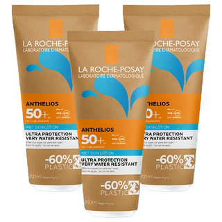 LA ROCHE POSAY 理膚寶水 台灣公司貨 安得利水感防曬乳 SPF50+, 200ml, 3條