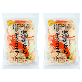 岡田屋 海老綜合餅 多種海鮮風味蝦餅 185g, 2包