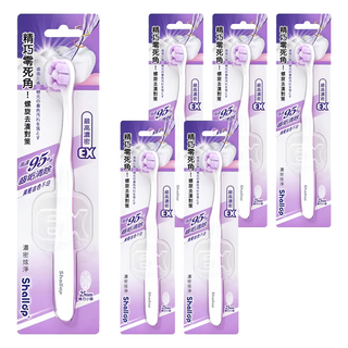 Shallop 刷樂 濃密炫淨牙刷 顏色隨機, 1入, 6支