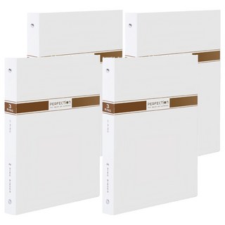 DaTaBanK 三田文具 A4 無瑕4孔夾資料夾 649-70, 白色, 4本