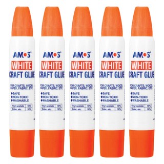 AMOS 阿摩司 White Craft Glue 安全 可水洗, 34ml, 5個