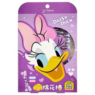 幸福物語 迪士尼黛西多功能雙頭棉花棒 (香菇頭+螺旋頭) 50支/盒, 1盒