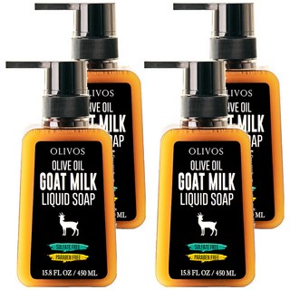 OLIVOS 奧莉芙的橄欖手工皂 土耳其冷壓初榨橄欖油液態皂, 4個, 450ml