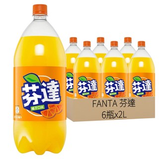 FANTA 芬達 橘子汽水, 2L, 6瓶