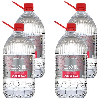 NAYAQUA 耐雅格生技 三分甜 PH7.5 微鹼性離子水, 6.1L, 4桶
