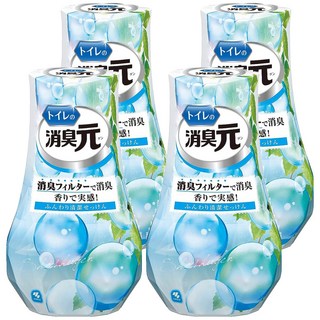 KOBAYASHI 小林製藥 消臭元 浴廁除臭劑 柔和皂香, 400ml, 4瓶
