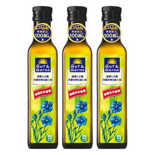 Smartbio 智慧誠選 德國小太陽150年 冷壓初榨亞麻仁油, 250ml, 3瓶