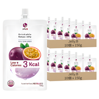Jelly.B 低卡蒟蒻果凍 百香果味, 150g, 20個