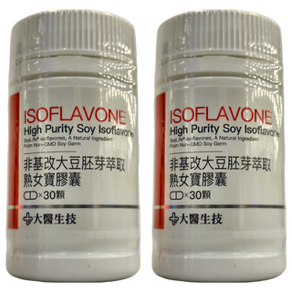 大醫生技 非基改大豆胚芽萃取熟女寶膠囊, 高純度大豆異黃酮, 30顆, 0.6g, 2罐