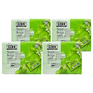 家簡塵除 香氛清潔袋 中 53*63cm 檸檬 500g 3捲, 20L, 4包