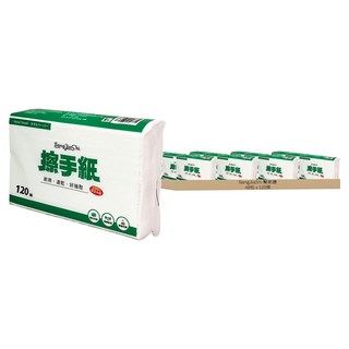 BangJiaShi 強韌抽取式加厚擦手紙 耐用速乾好抽取, 120張, 48包