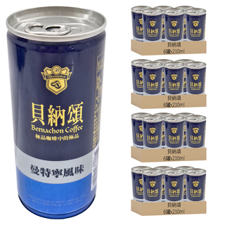 貝納頌 經典曼特寧咖啡, 210ml, 24罐