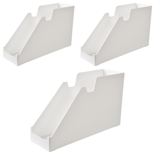 Craftsman In Storage 收納職人 日式簡約多功能包包收納盒/收納架/整理置物架 大斜口款 M, 白色, 3個