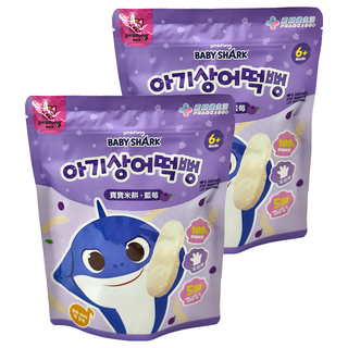 PHARGOODS 藥師健生活 碰碰狐鯊魚寶寶米餅 適合6個月以上寶寶, 藍莓, 30g, 2包