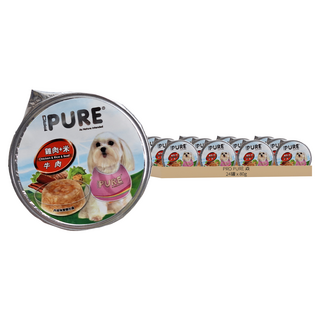 PRO PURE 猋 巧鮮杯 犬用, 雞肉 + 米 + 牛肉, 80g, 24罐