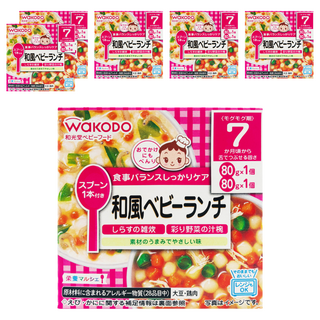 WAKODO 和光堂 和風嬰兒午餐 Set, 7個月以上, 營養均衡, 160g, 6盒