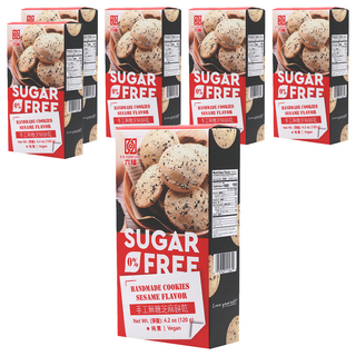 六福 手工芝麻餅乾 純素 蔗糖0攝取, 120g, 6盒