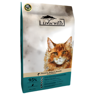 LIVIN'WILD 野宴 全齡貓 無穀配方 乾飼料, 野生帝王鮭魚, 1810g, 1包