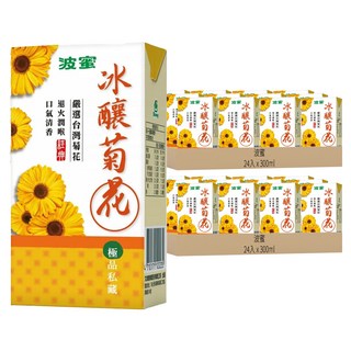 波蜜 冰釀菊花, 嚴選台灣菊花, 退火潤喉, 口氣清香, 24入, 300ml, 48入
