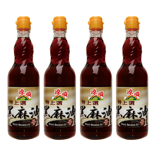 源順 特上選黑麻油 低溫製法 環保無污染, 570ml, 4瓶