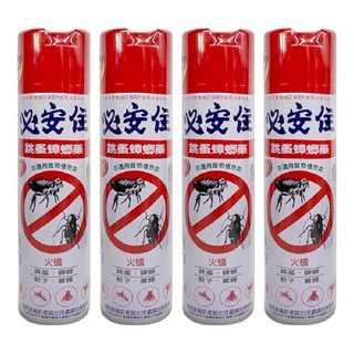 必安住 跳蚤蟑螂藥, 有效防治蒼蠅、火蟻、跳蚤、蚊子、蟑螂、螞蟻, 600ml, 4瓶