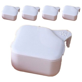 其他 日式假牙套清潔雙層浸泡盒-白 5入 (假牙清潔收納、假牙清潔盒), 1個