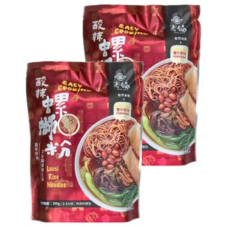 老鍋米粉 酸辣螺螄粉 2-3人份, 300g, 2包