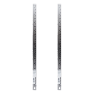 E-BASE 百駒尺業 鋼尺 45cm, 銀色, 2支