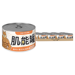 REAL POWER 瑞威 全齡犬用主食罐 肌能罐, 雞肉 + 南瓜 + 紅蘿蔔, 165g, 12罐