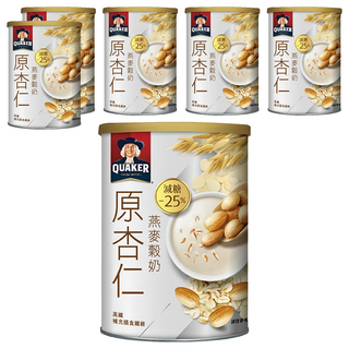 QUAKER 桂格 原杏仁燕麥穀奶, 390g, 6罐