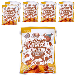 nu4PET 陪心寵糧 環遊犬世界主食鮮寵包 西班牙嫩海鮮 犬糧 150g, 鮪魚, 6包